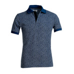 Theo Polo Shirt // Medium Blue Floral (3XL)