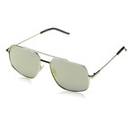 Fendi // Men's M0007 Rectangular Sunglasses // Gray + Bronze Mirror