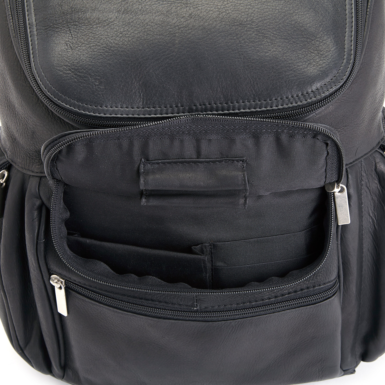 Colombian Leather 15&quot; Laptop Backpack // Black - Royce Leather - Touch of Modern