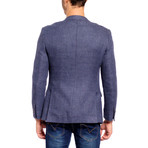 Linen Blend Slim Fit Sport Jacket // Light Blue (US: 36S)