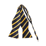 Self-Tie Bow Tie // Navy Blue + Yellow