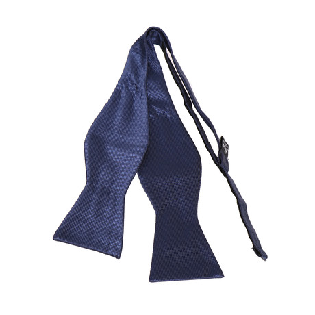 Self-Tie Bow Tie // Navy Blue Squares