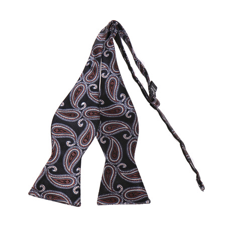 Self-Tie Bow Tie // Black + Bronze