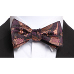 Self-Tie Bow Tie // Bronze + Black + Purple