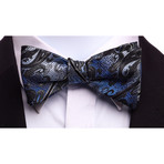 Self-Tie Bow Tie // Light Blue + Black