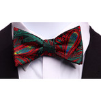 Self-Tie Bow Tie // Red + Green + Black