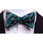 Self-Tie Bow Tie // Turquoise + Black