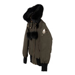 Women's Goldboro Bomber Jacket // Green + Black (M)