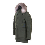Men's West Gore Parka Canadian Army Jacket + Frost Fox // Green + Gray (S)