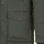 Men's West Gore Parka Canadian Army Jacket + Frost Fox // Green + Gray (XS)