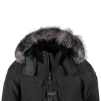 Men's Midcore Canadian Army + Frost Fox Jacket // Green + Gray (L)