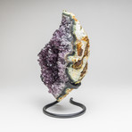 Amethyst Cluster + Metal Stand // 10"