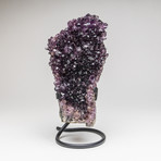 Amethyst Cluster + Metal Stand // 11"