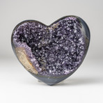 Amethyst Clustered Heart + Acrylic Display Stand // Version 1