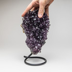 Amethyst Cluster + Metal Stand // 10.5"