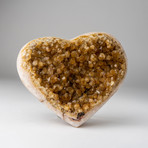 Citrine Clustered Heart + Acrylic Display Stand