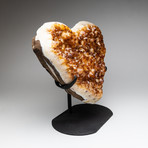 Citrine Clustered Heart + Metal Stand // 13"