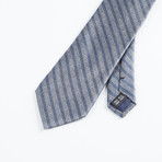 Spaced Stripe Tie // Gray