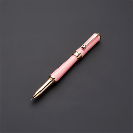 Chopard // Racing 18k Rose Gold Plated + Pink Resin Rollerball Pen // 95013-0312