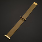 24K Gold Apple Watch Series 5 // Black Leather Band // 44mm (40 mm)
