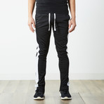 Staple Track Pants // Black + White (XL)
