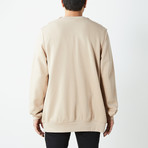 Inside Out Fleece Pullover Sweatshirt // Desert Tan (L)