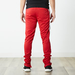 Staple Track Pants // Red + White (L)