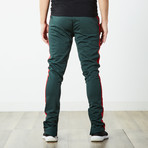 Staple Track Pants // Green + Red (M)