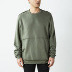 Inside Out Fleece Pullover Sweatshirt // Olive Drab (2XL)