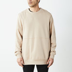 Inside Out Fleece Pullover Sweatshirt // Desert Tan (M)