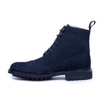 Goodyear Welted Wingtip Brogue Lace Up Boots // Blue (US: 9)
