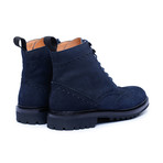 Goodyear Welted Wingtip Brogue Lace Up Boots // Blue (US: 11)
