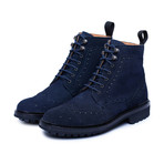 Goodyear Welted Wingtip Brogue Lace Up Boots // Blue (US: 13)