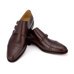 Triple Strap Monk Goodyear Welted // Burgundy (US: 9)