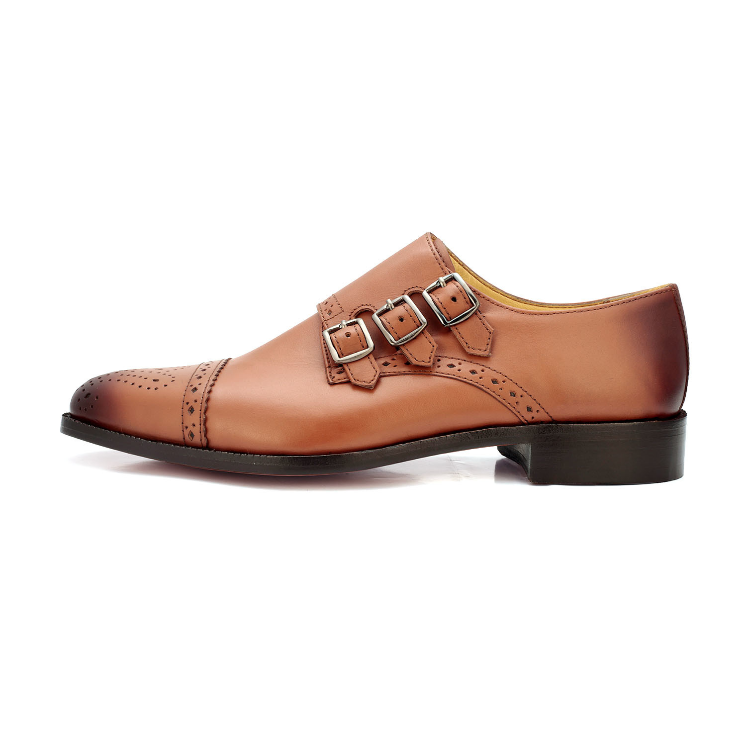 Triple Strap Monk Goodyear Welted // Tan (US: 9) - Lethato - Touch of ...