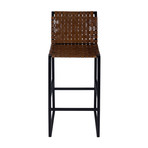 Gifford Woven Leather Bar Stool