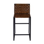 Gifford Woven Leather Counter Stool