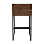Gifford Woven Leather Counter Stool