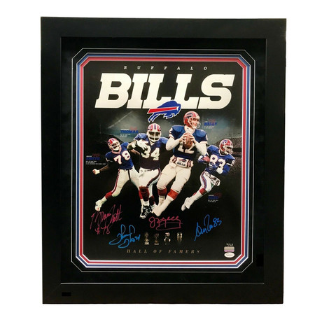 Buffalo Bills Hall Of Famers // Kelly, Reed, Smith, Thomas Photo // Signed + Framed