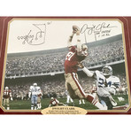 Dwight Clark // Signed 49ers "The Catch" Photo With Hand Drawn Play