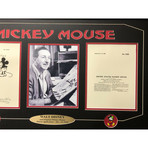Walt Disney Mickey Mouse Patent Drawing // Framed Photo Collage