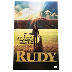 Rudy Ruettiger // Signed Movie Poster With Hand Drawn "Sack Play"
