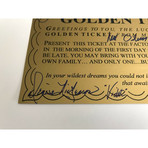 Willy Wonka Golden Ticket // Cast Signed