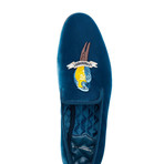 Cabinet De Curiosites 'Le Parroquet' Velour Slippers // Light Blue (Euro: 41)