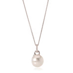 Mikimoto 18k White Gold Diamond + Pearl Statement Necklace I