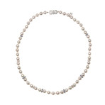 Mikimoto 18k White Gold Pearl + Diamond Necklace IV