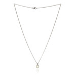 Mikimoto 18k White Gold Pearl + Diamond Necklace VIII