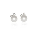 Mikimoto 18k White Gold Pearl Earrings IV