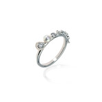 Mikimoto 18k White Gold Pearl + Diamond Ring // Ring Size: 4.5