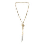 Mikimoto 18k White Gold Pearl + Diamond Necklace VII
